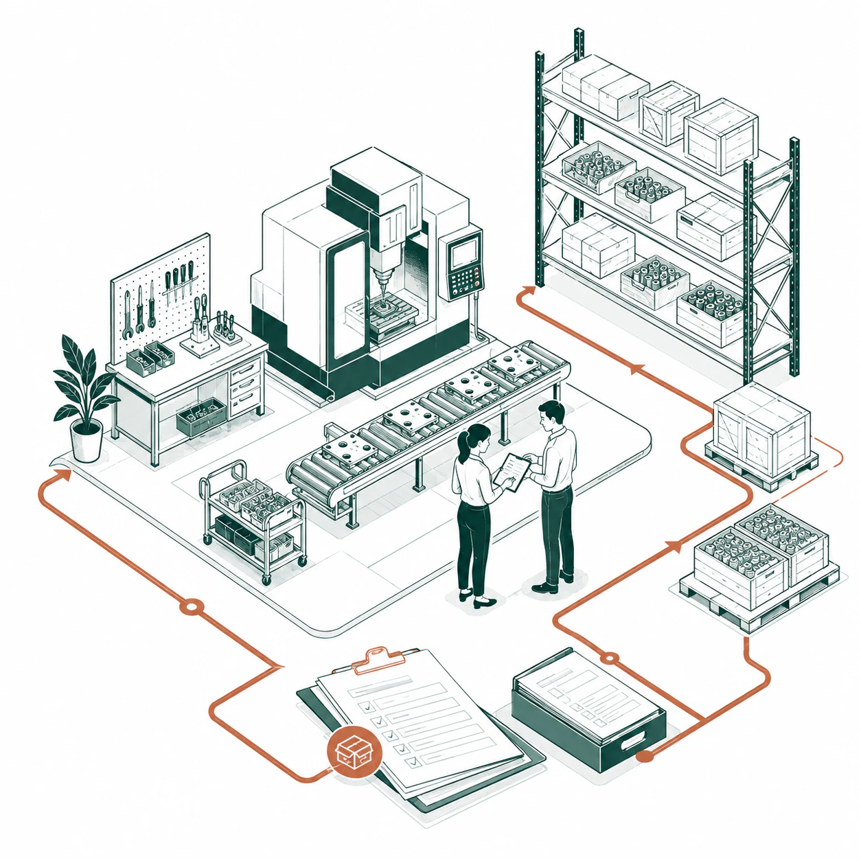 Planners connect orders, production and inventory in a shared manufacturing workflow.